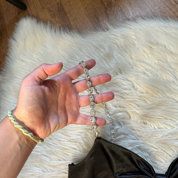 MESHKI Arianna Diamante Strap Cut Out Mini Dress - Picture 5 of 6